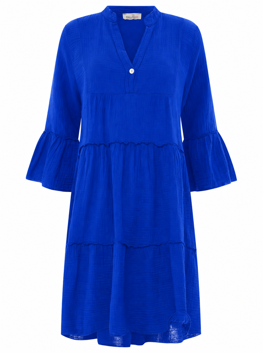 Zwillingsherz Musselin Kleid/Tunika - Shanti - Royalblau