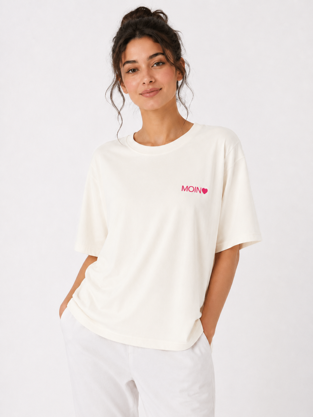 T-Shirt Moin Herz - Weiß