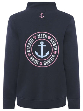 Zwillingsherz - Troyer/Sweatshirt "Meer, Küste, Strand" - Dunkelblau