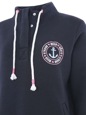 Zwillingsherz - Troyer/Sweatshirt "Meer, Küste, Strand" - Dunkelblau