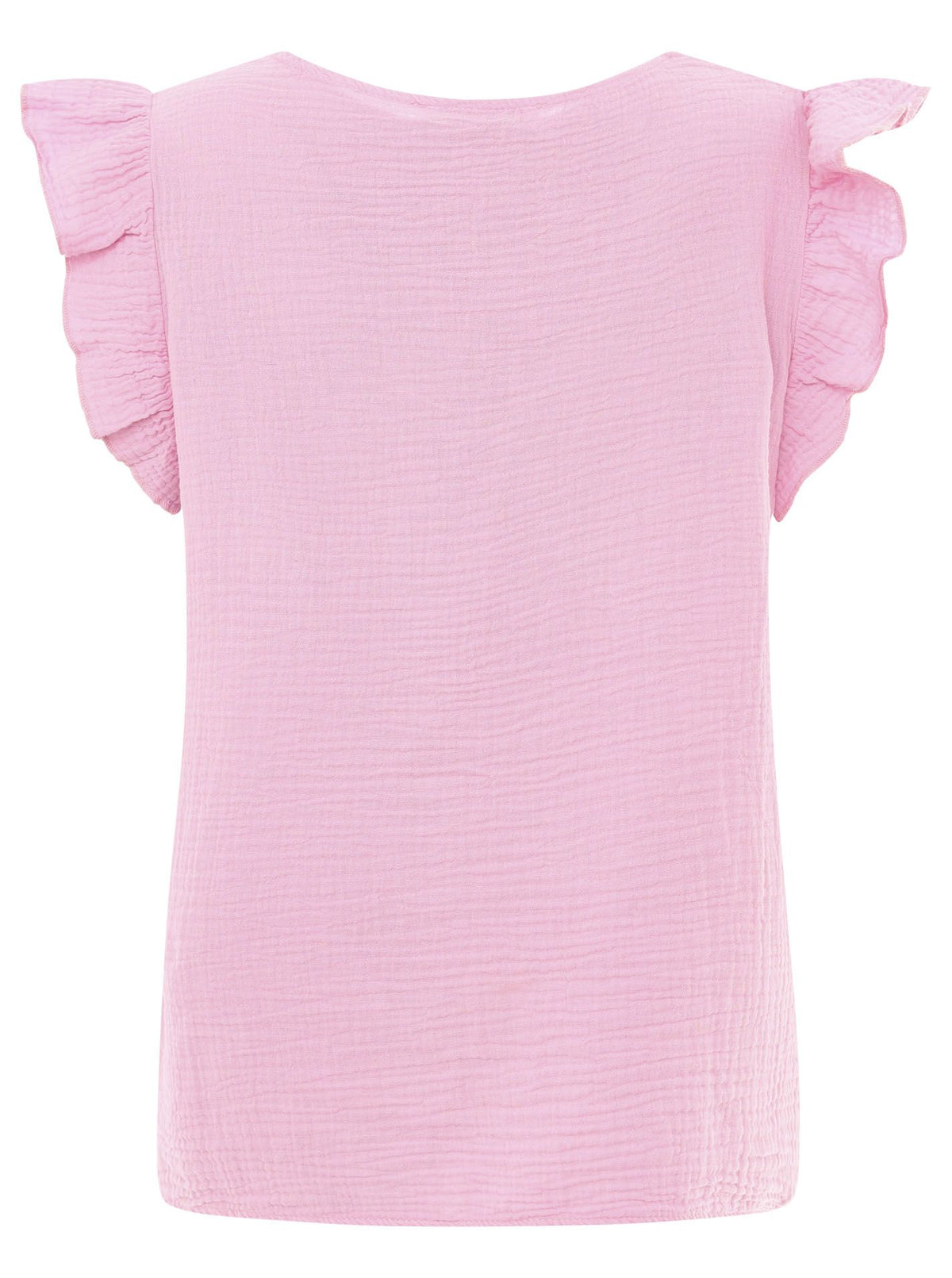 Zwillingsherz - Musselin Bluse Rüschen - Rosa