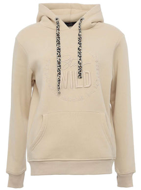 Zwillingsherz - Hoodie/Sweatshirt "Nelina Stay Wild" - Beige