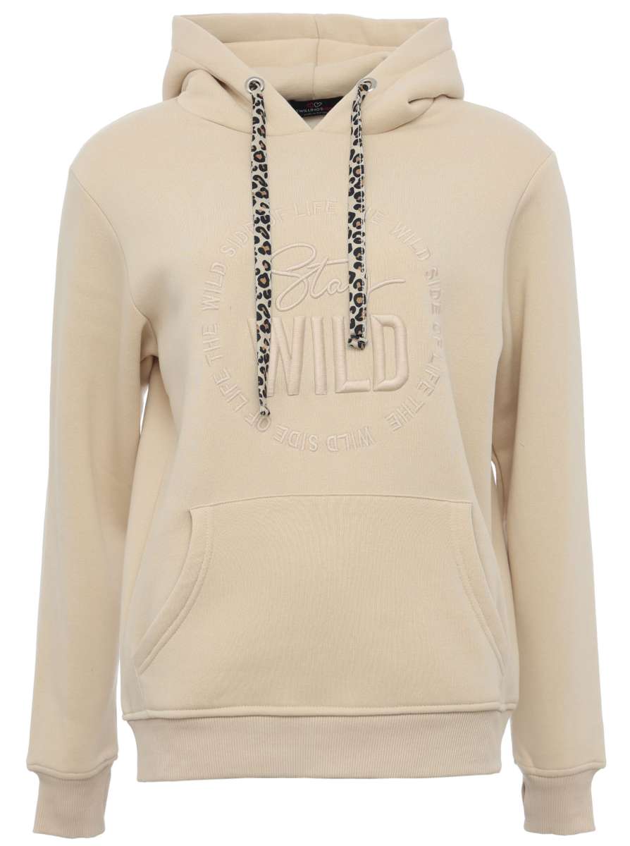 Zwillingsherz - Hoodie/Sweatshirt "Nelina Stay Wild" - Beige