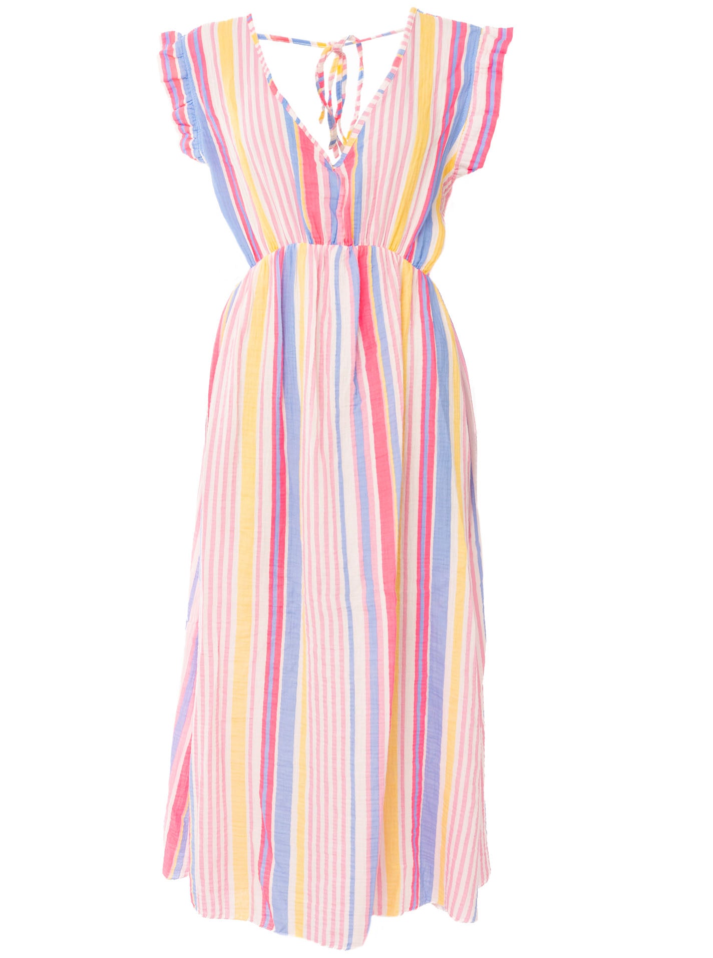 Zwillingsherz - Kleid "Sommer Streifen"  - Blau