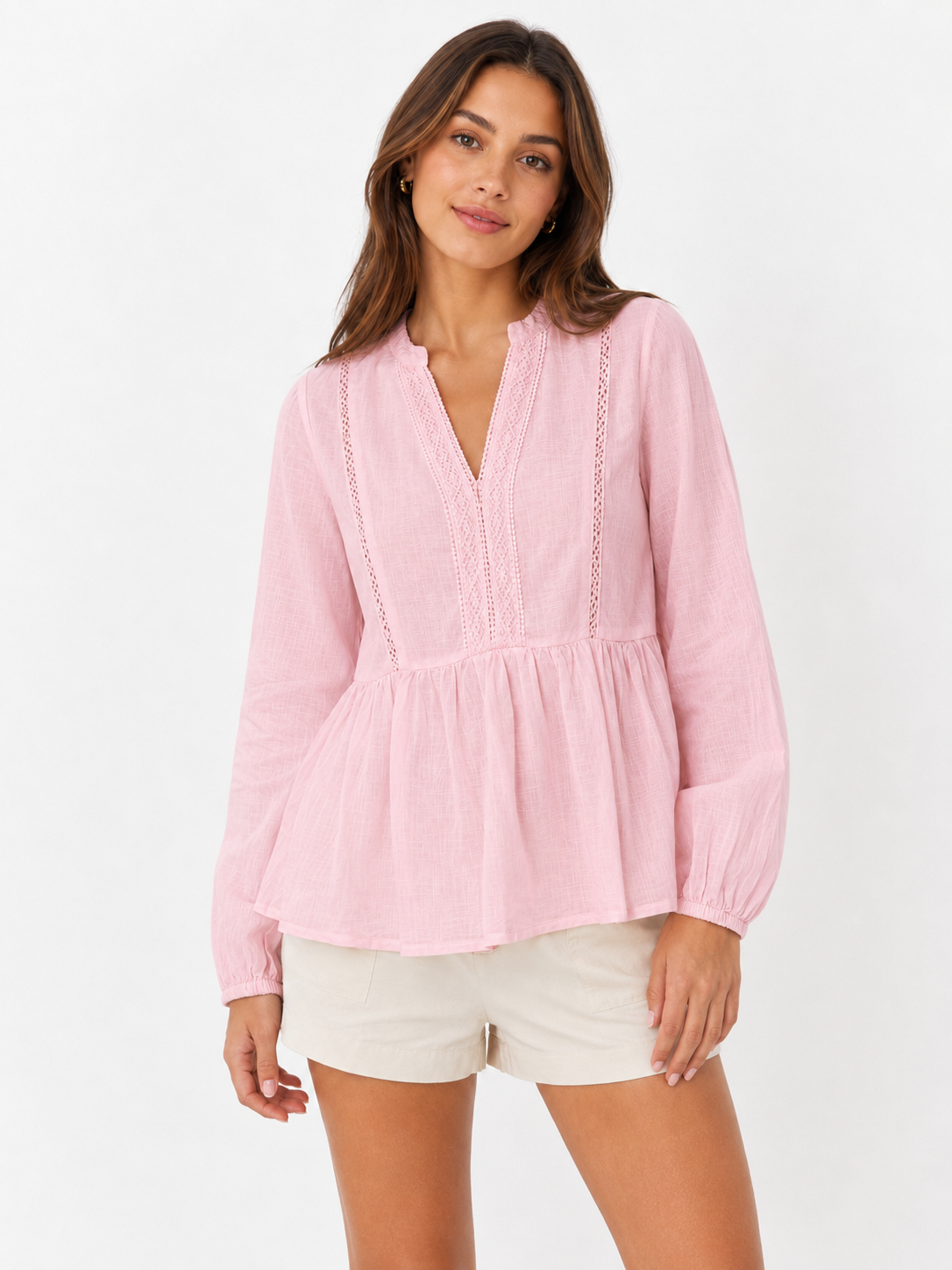 Zwillingsherz - Bluse Baumwolle - Rosa