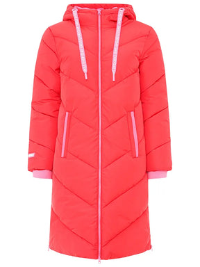Zwillingsherz - Steppmantel / Steppjacke "Good Vibes" - Rot