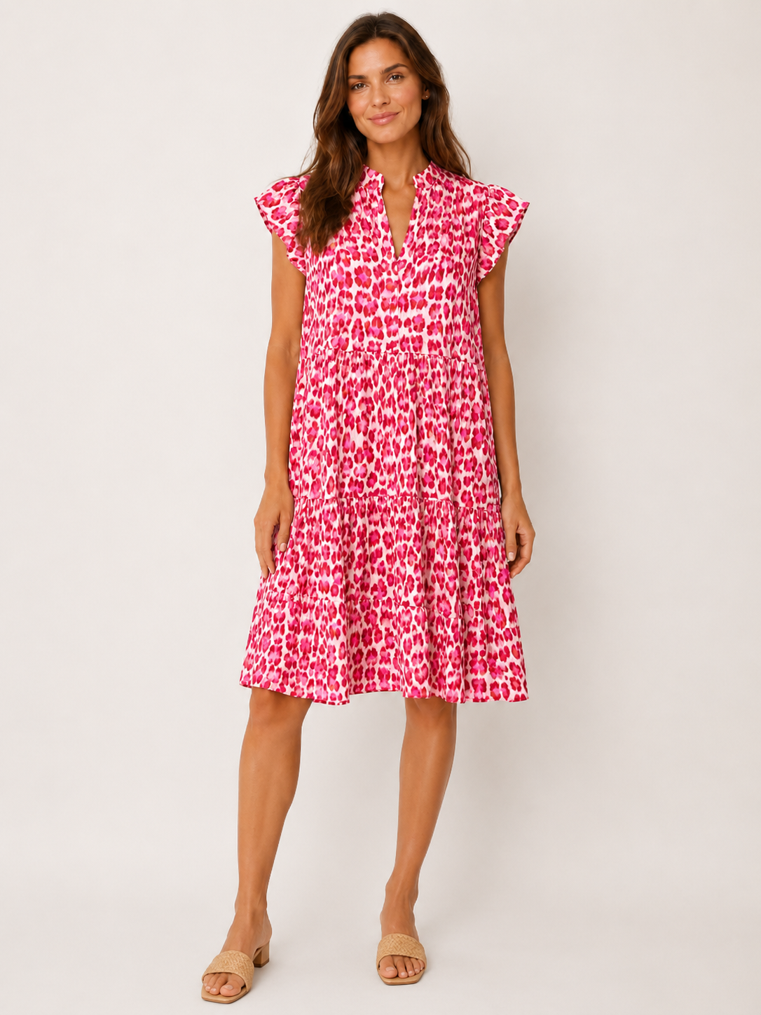 Musselin Kleid Leo - Pink