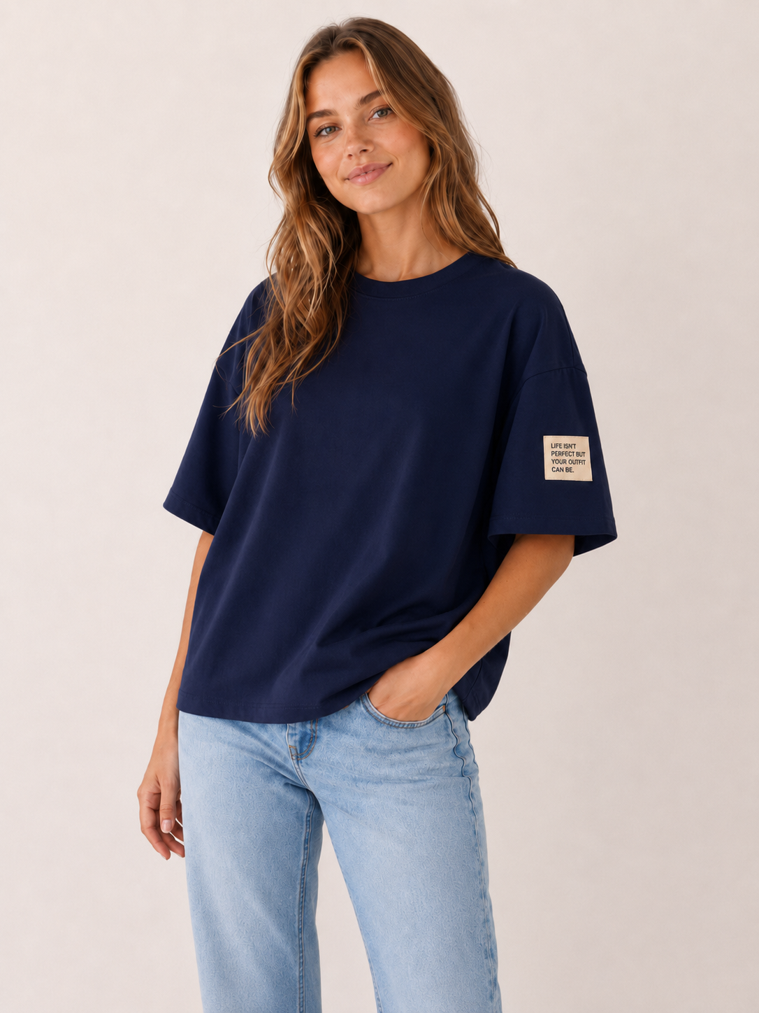 T-Shirt "Life isnt perfect but yout outfit can be" - Marine