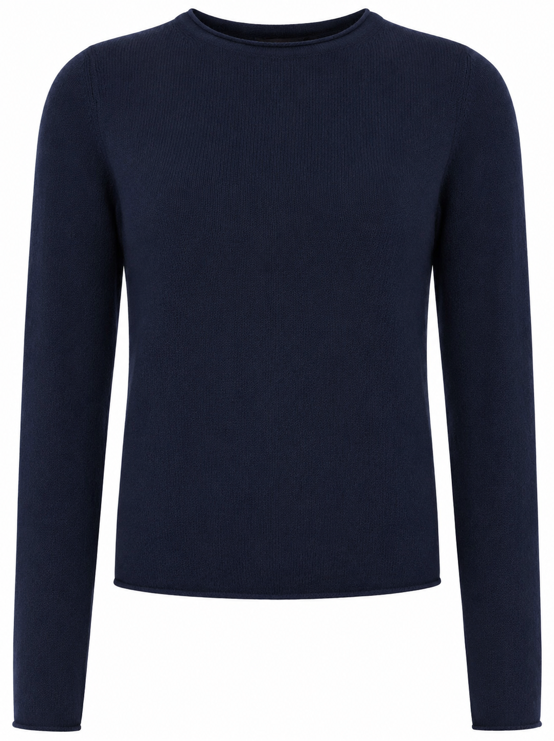 Zwillingsherz Kaschmir Pullover Schmaler Langarm (100% Cashmere) - Marine (Super Sale - keine Retoure)