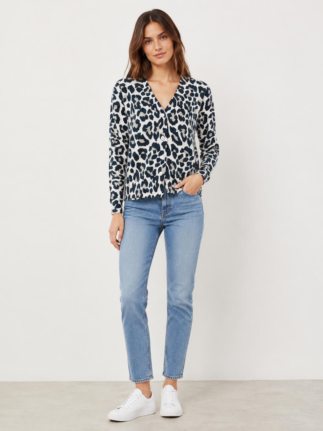 Zwillingsherz 100% Kaschmir / Cashmere Cardigan Leo- Grau (Super-Sale - keine Retoure)