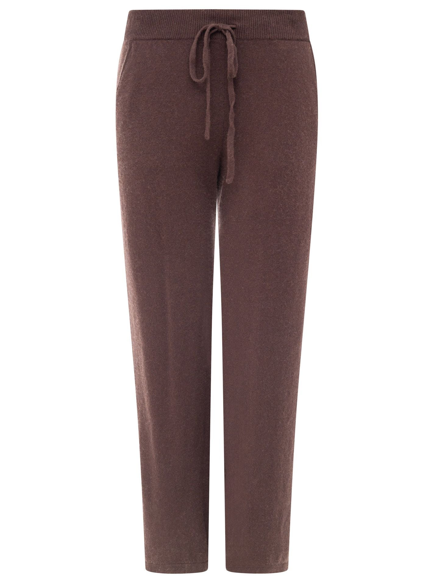 Zwillingsherz Kaschmir Hose "Cozy Wide Leg" (100% Cashmere) - Braun