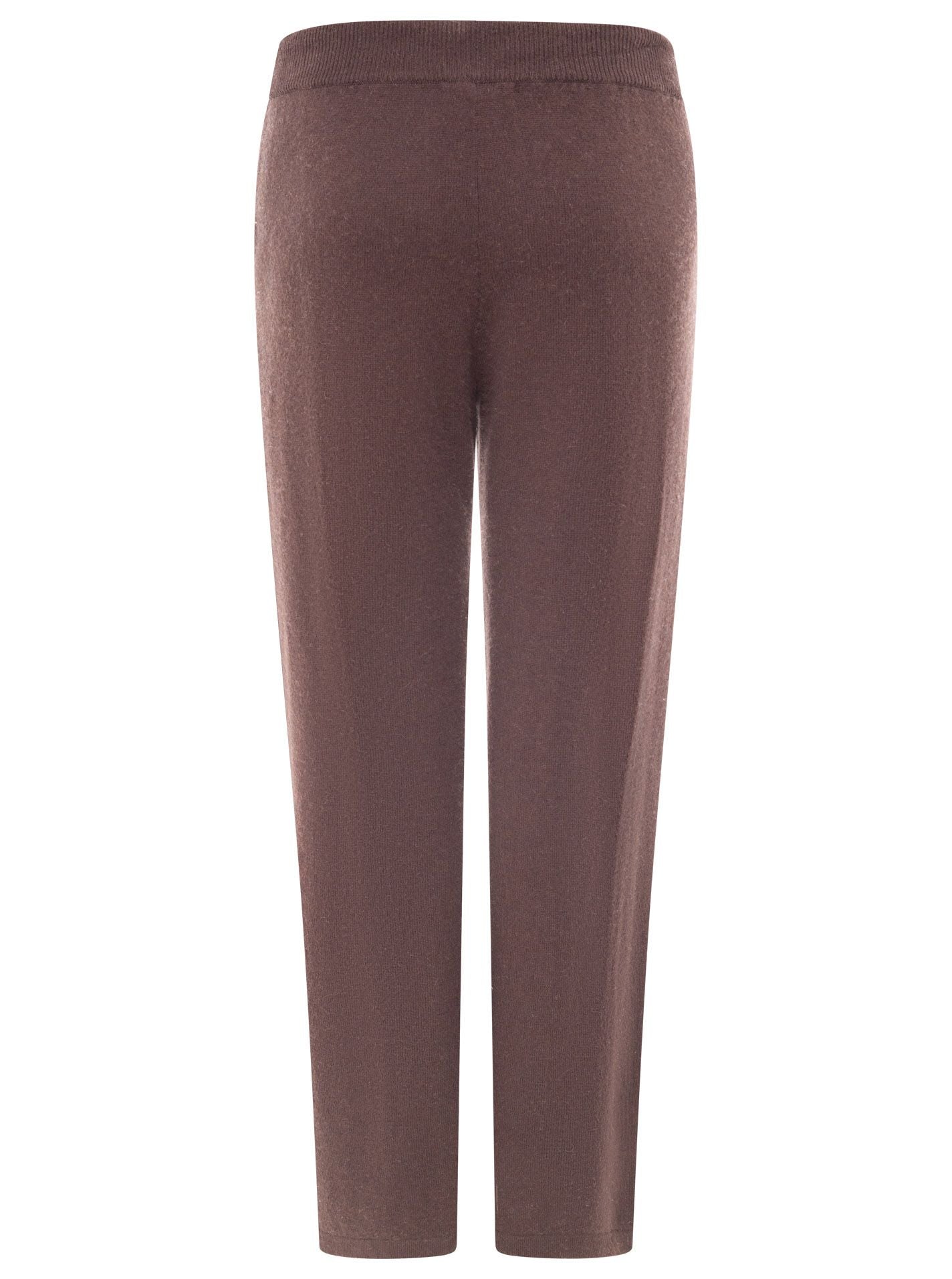Zwillingsherz Kaschmir Hose "Cozy Wide Leg" (100% Cashmere) - Braun