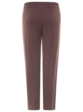 Zwillingsherz Kaschmir Hose "Cozy Wide Leg" (100% Cashmere) - Braun