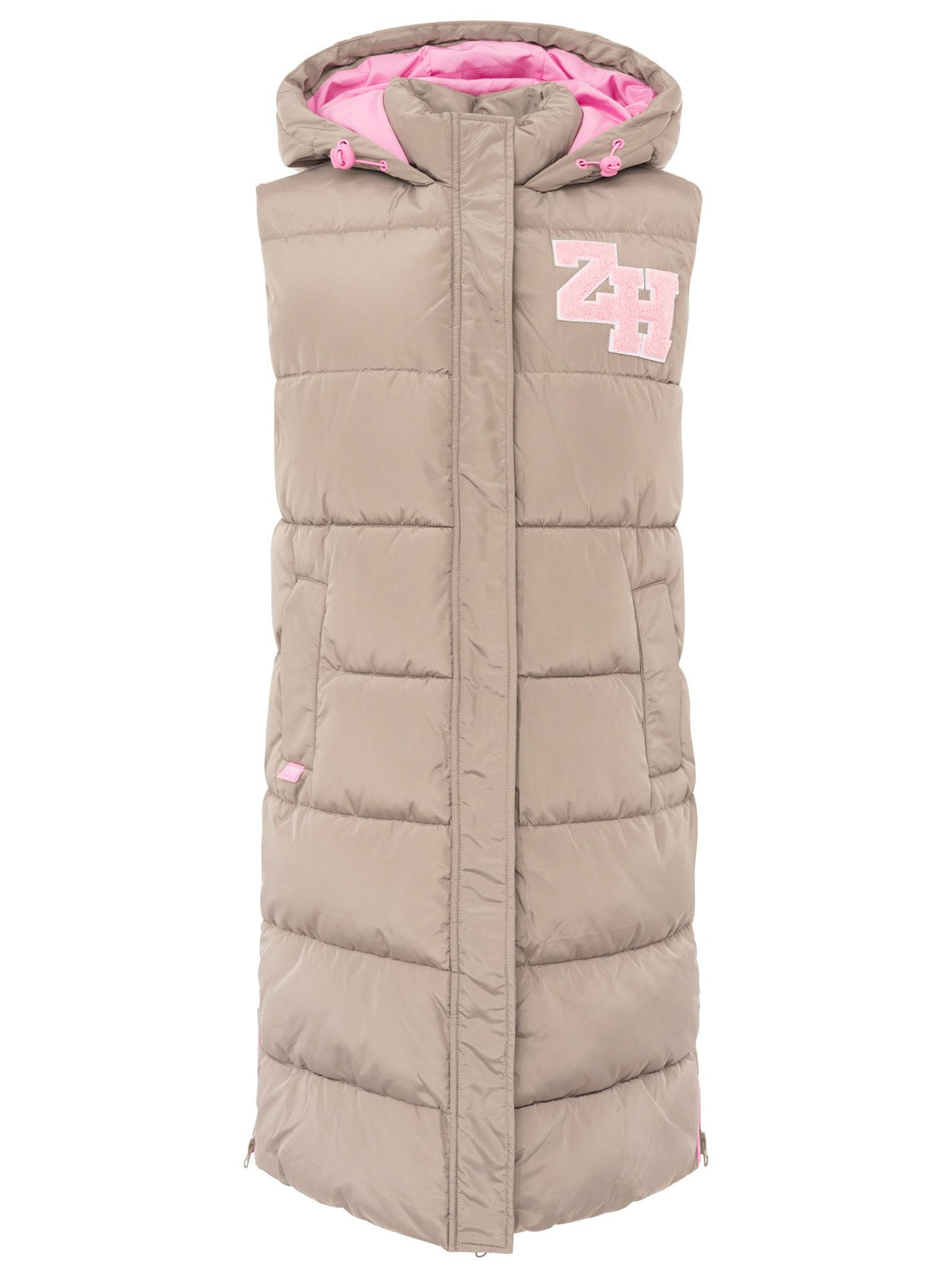 Zwillingsherz - Steppweste "ZH Patch" - Taupe