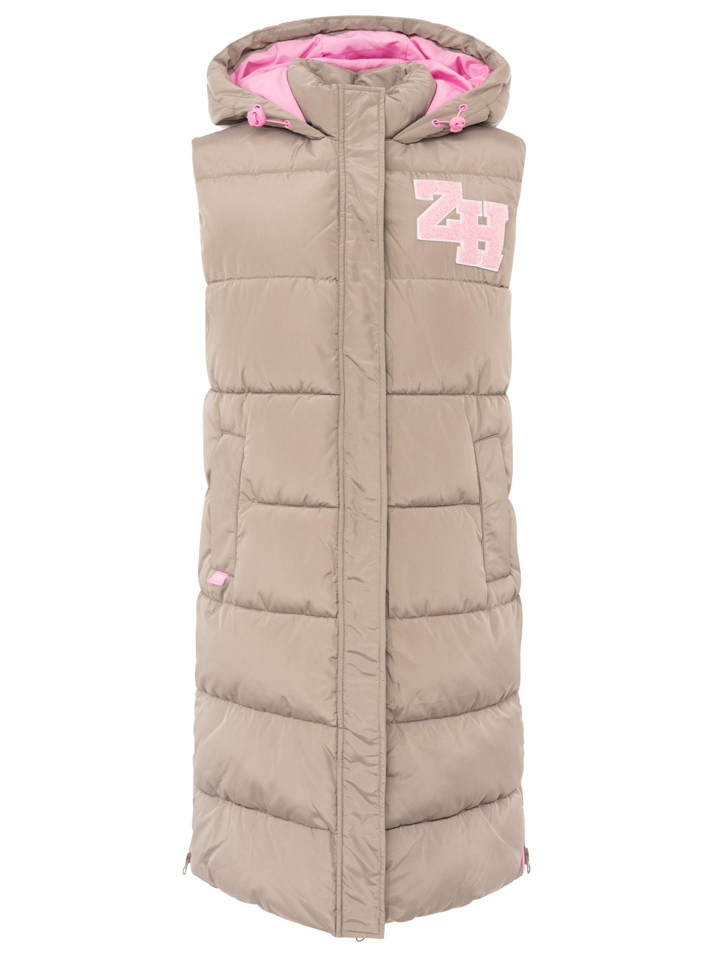 Zwillingsherz - Steppweste "ZH Patch" - Taupe