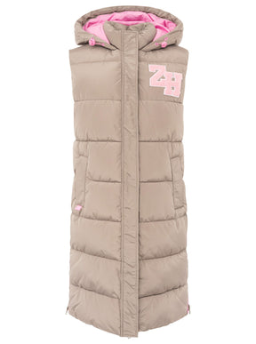 Zwillingsherz - Steppweste "ZH Patch" - Taupe