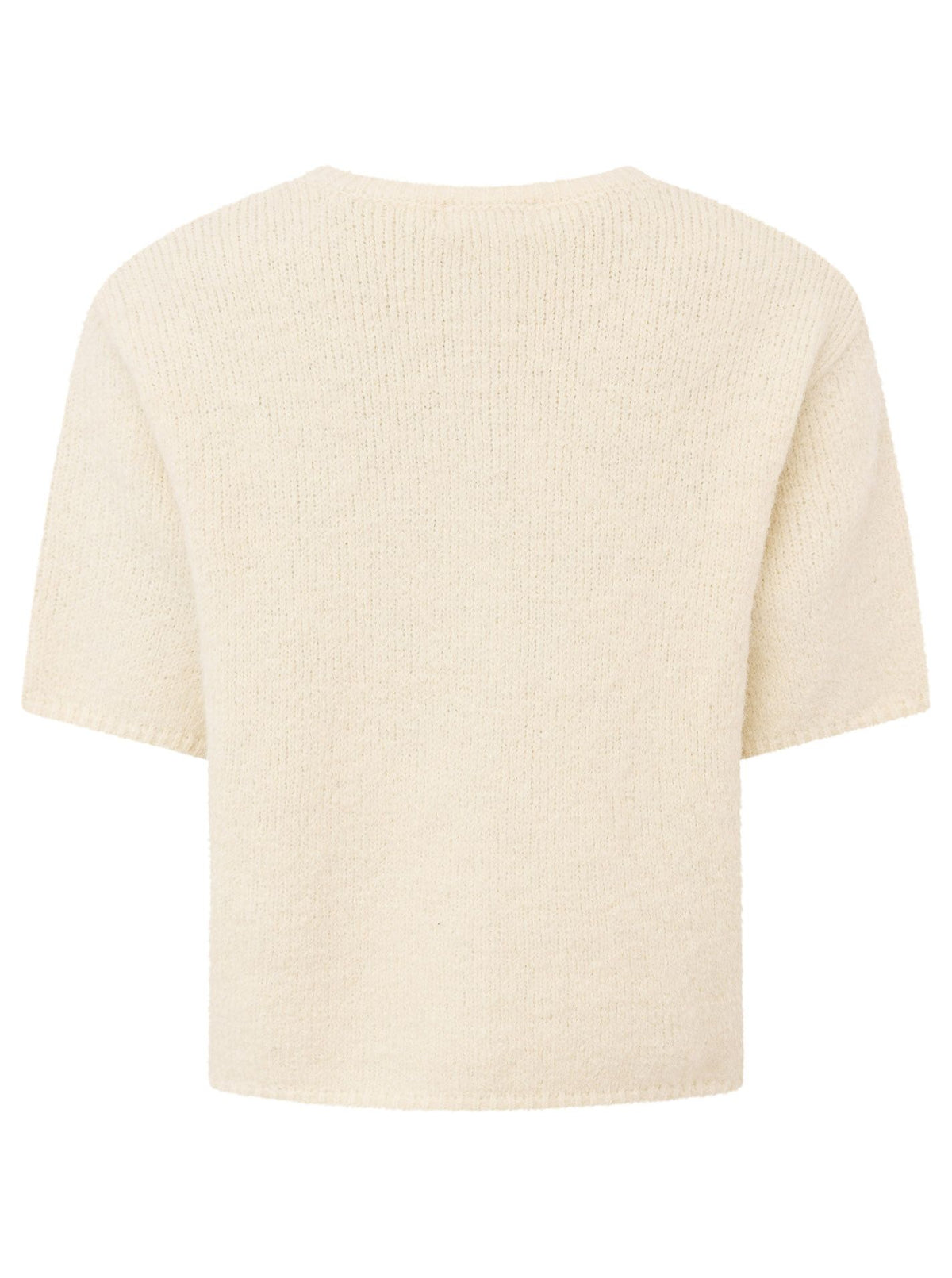 Zwillingsherz - Kurzarm Cardigan Cozy - Wollweiß