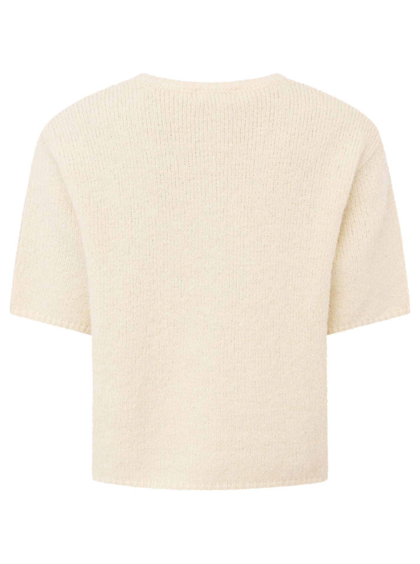 Zwillingsherz - Kurzarm Cardigan Cozy - Wollweiß
