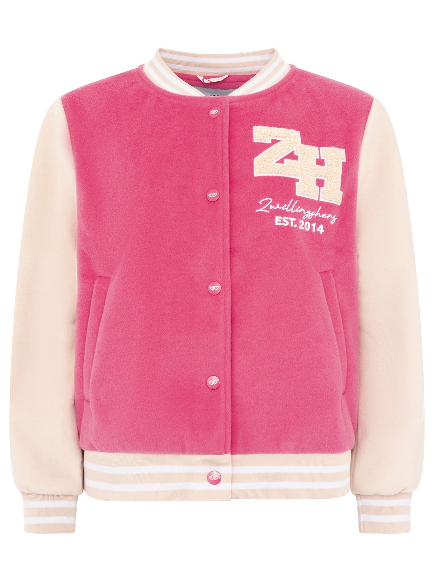 Zwillingsherz - Bomberjacke "College" - Neon Pink