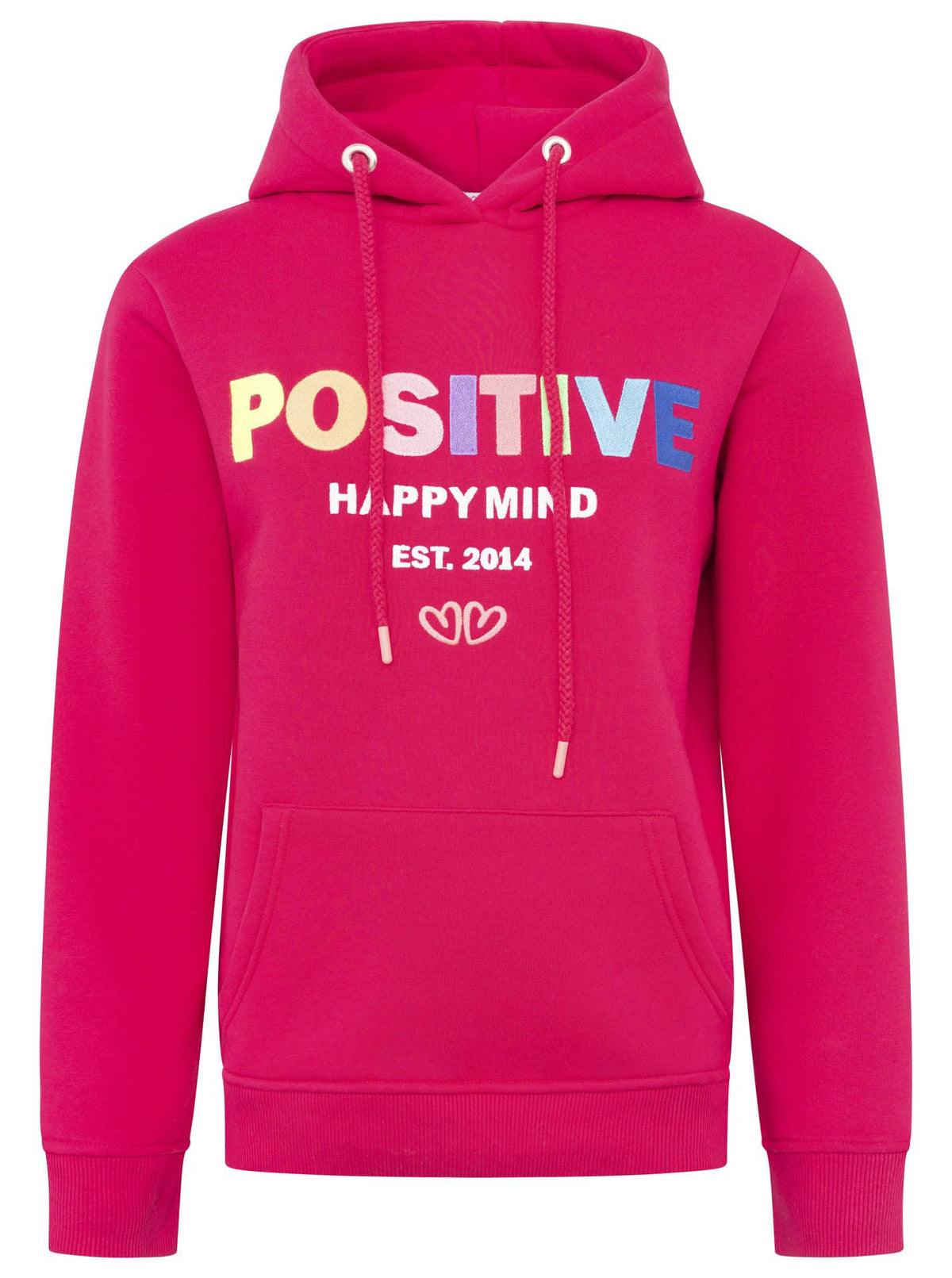 Zwillingsherz - Hoodie "Positive Happy Mind" - Weinrot (Neu)