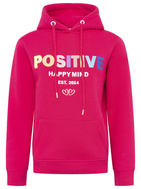 Zwillingsherz - Hoodie "Positive Happy Mind" - Weinrot (Neu)
