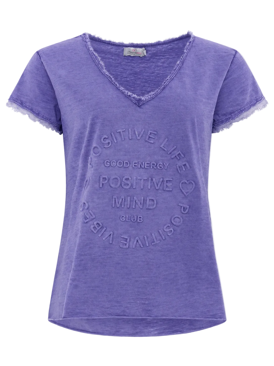Zwillingsherz - Oversized T-Shirt "Positive Mind" - Lila