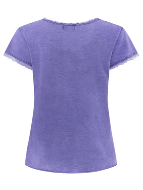 Zwillingsherz - Oversized T-Shirt "Positive Mind" - Lila