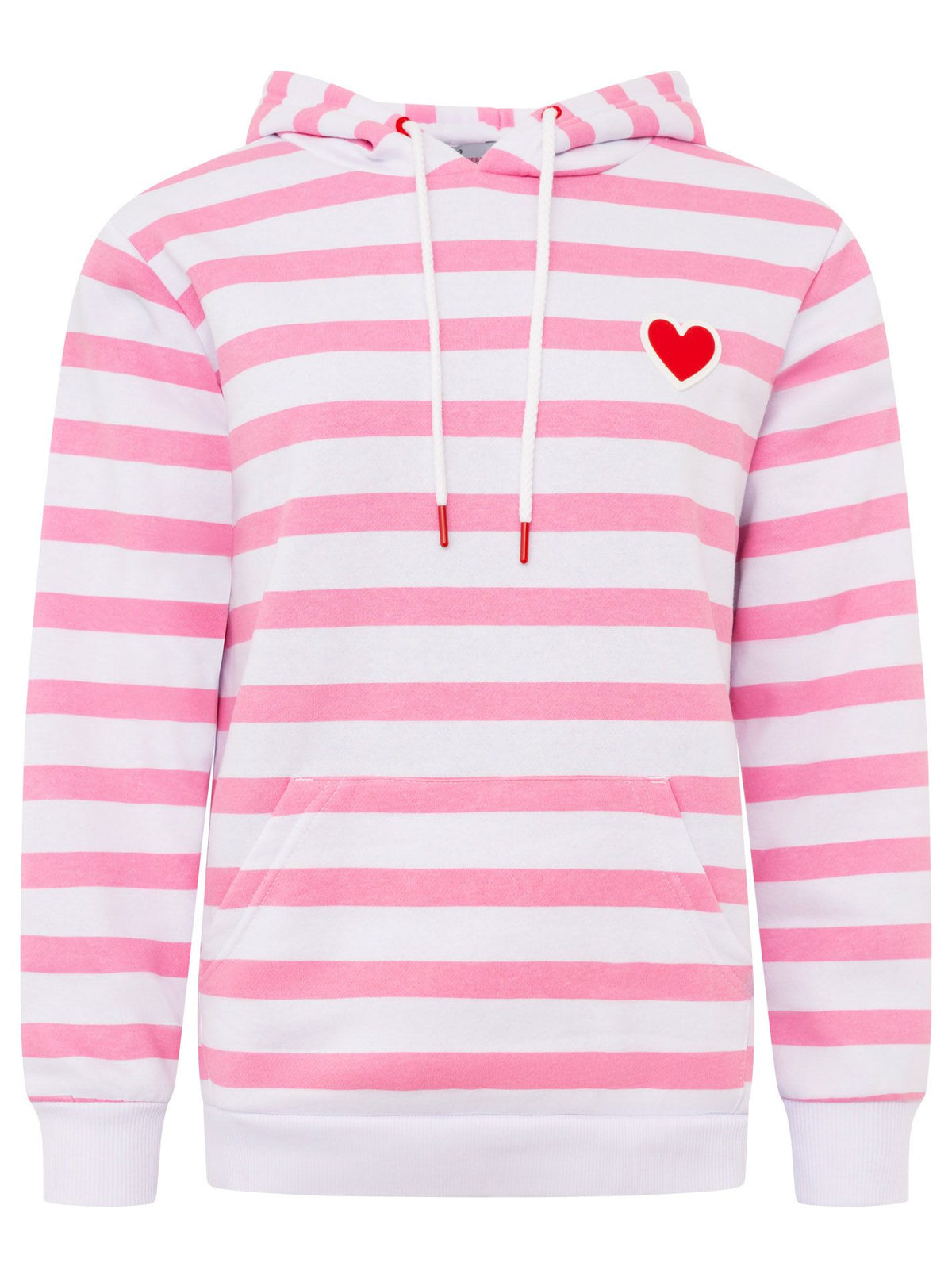 Zwillingsherz - Hoodie Streifen Herz - Pink