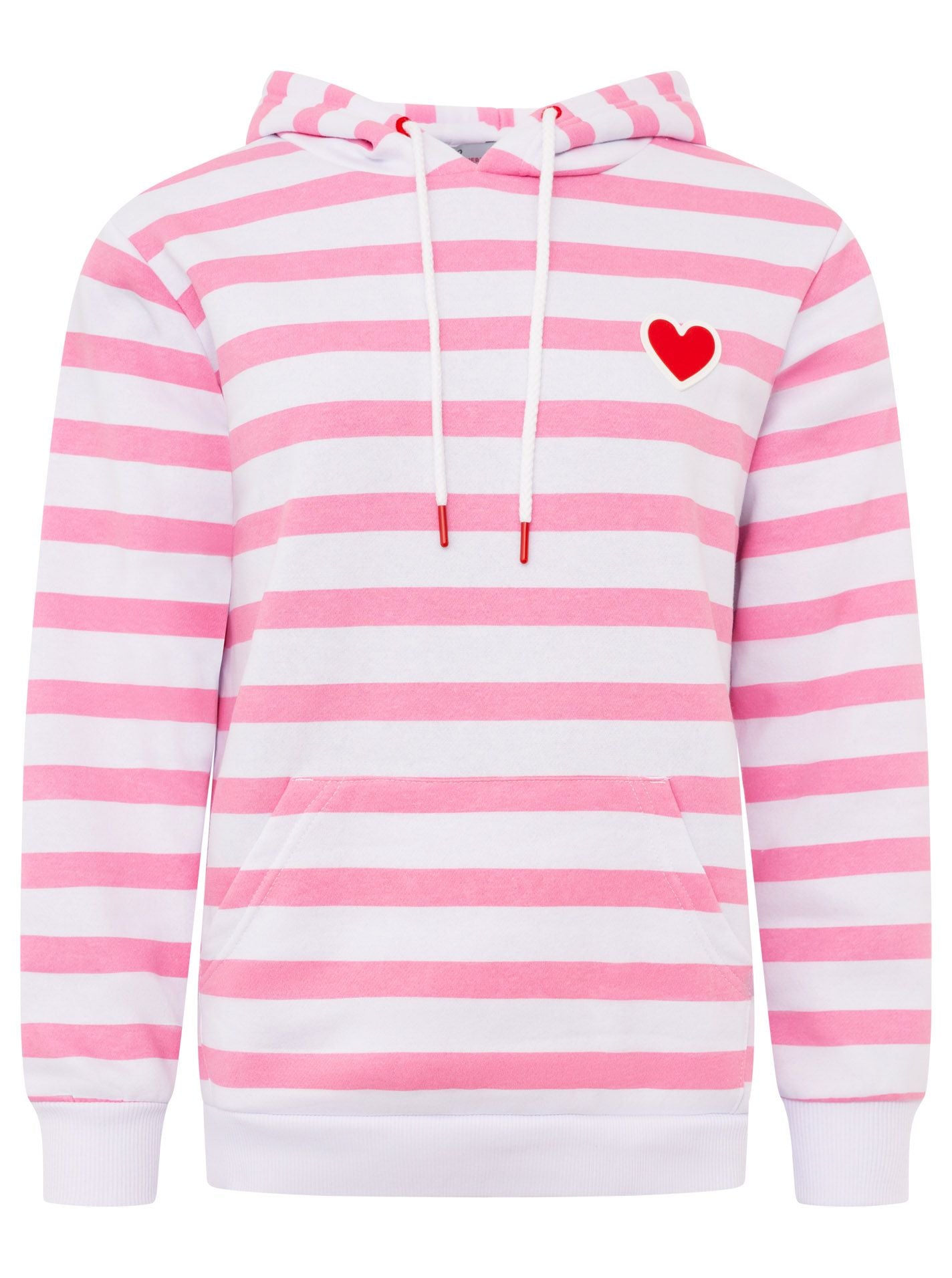 Zwillingsherz - Hoodie Streifen Herz - Pink