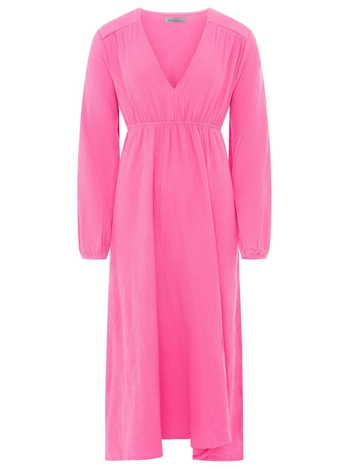 Zwillingsherz - Musselin Kleid lang - Pink