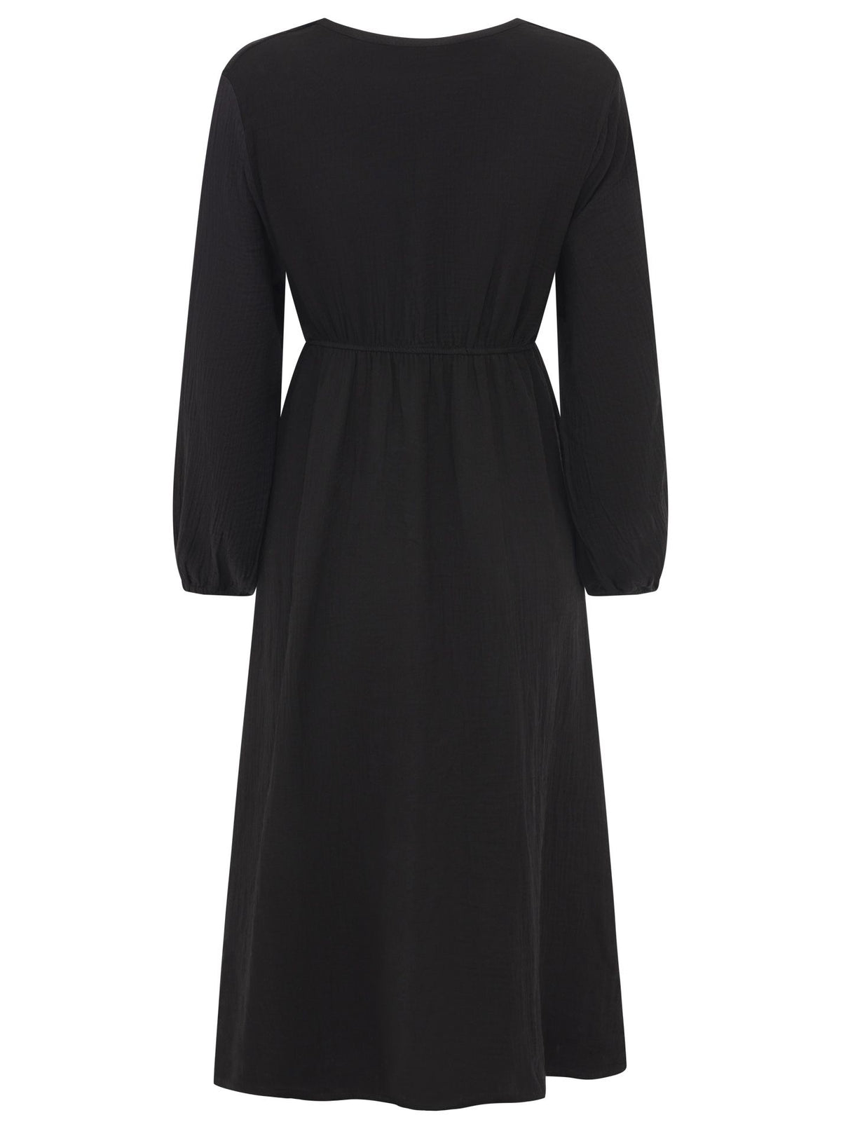 Zwillingsherz - Musselin Kleid lang - Schwarz