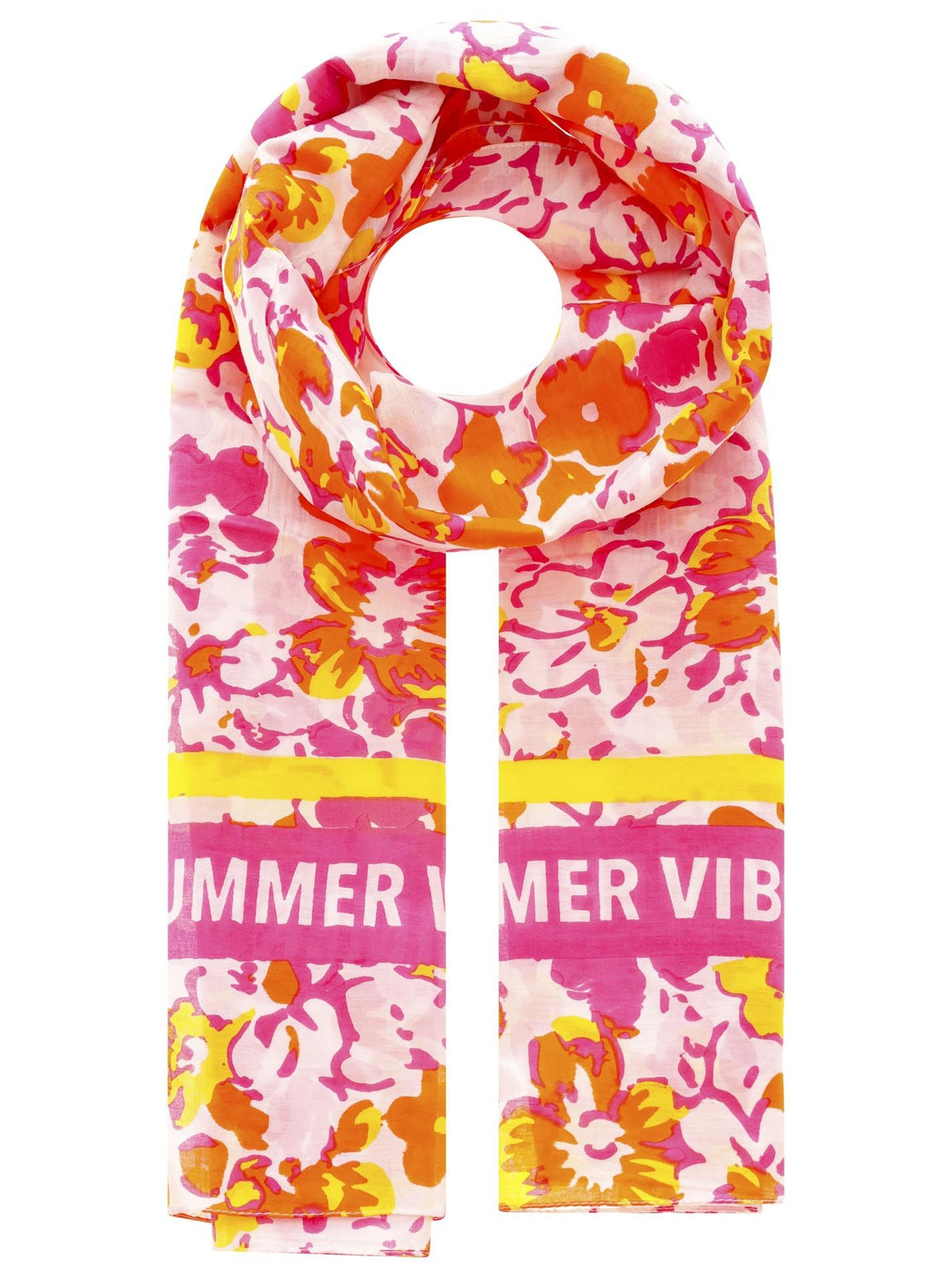 Zwillingsherz - Schal mit Muster - Baumwolle mit Seide - Summer Vibes