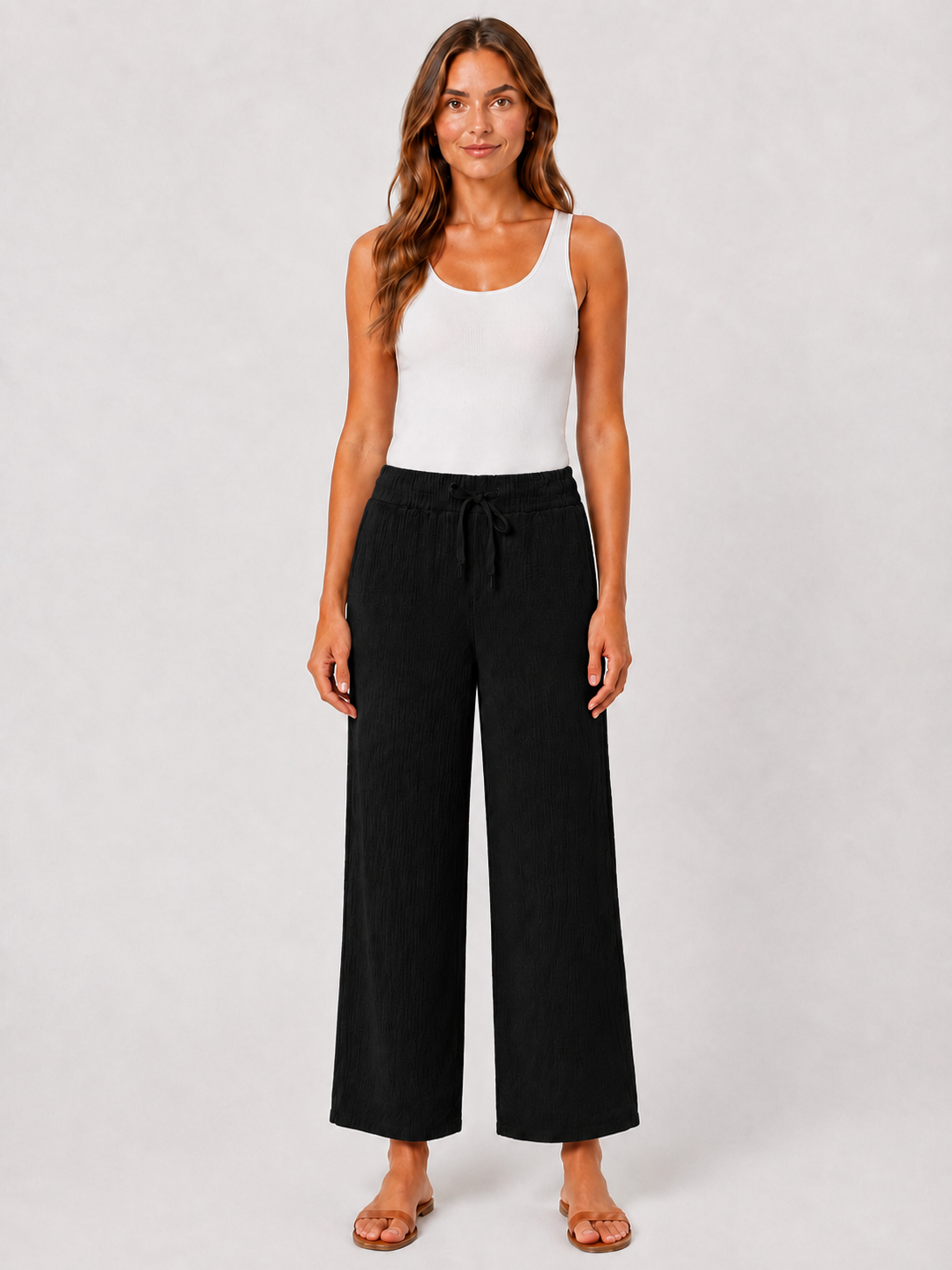 Musselin Hose - Schwarz