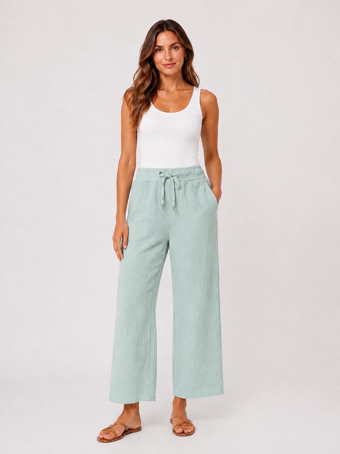 Musselin Hose - Mint