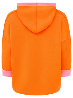 Zwillingsherz - Made in Italy Hoodie "Positive Mind" - Orange/Pink