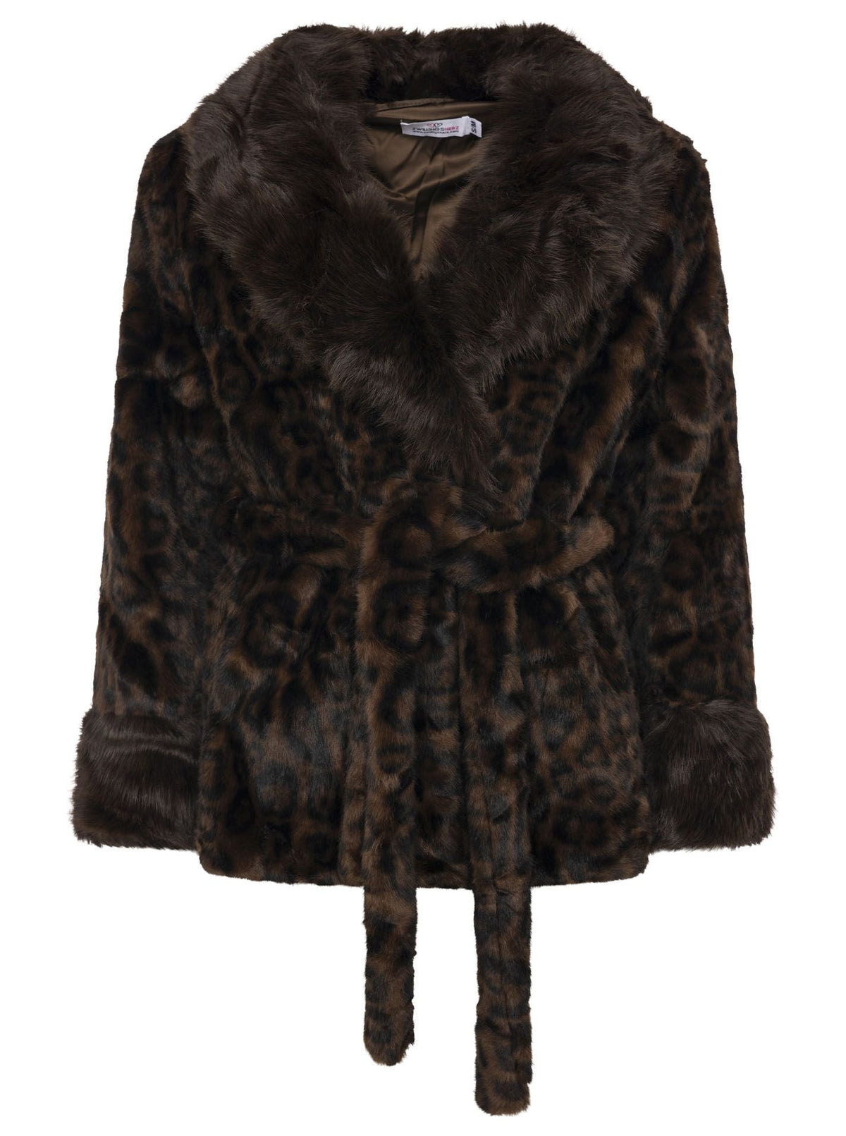 Zwillingsherz Stilvoll weiche Leo Jacke - Braun