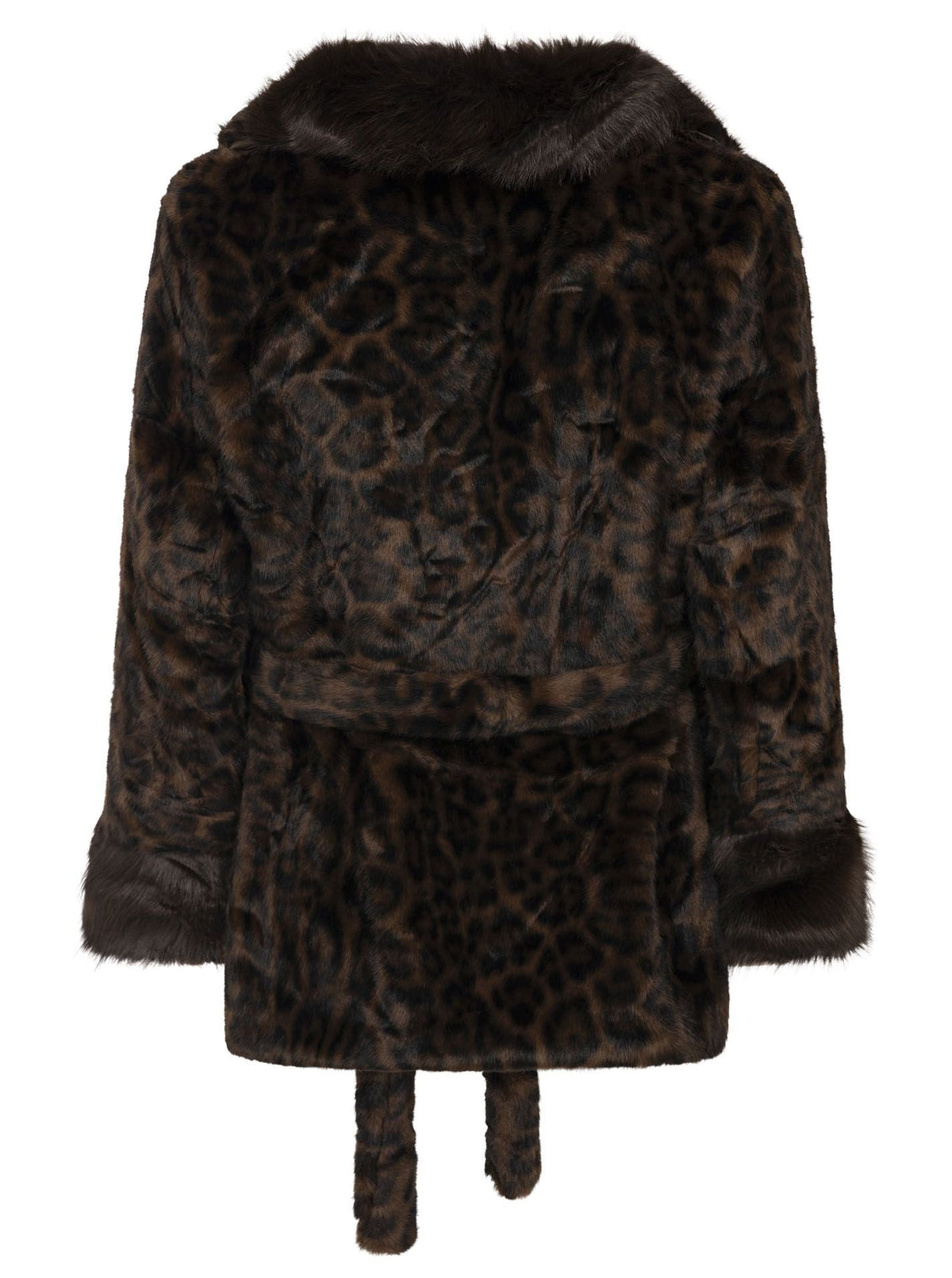 Zwillingsherz Stilvoll weiche Leo Jacke - Braun