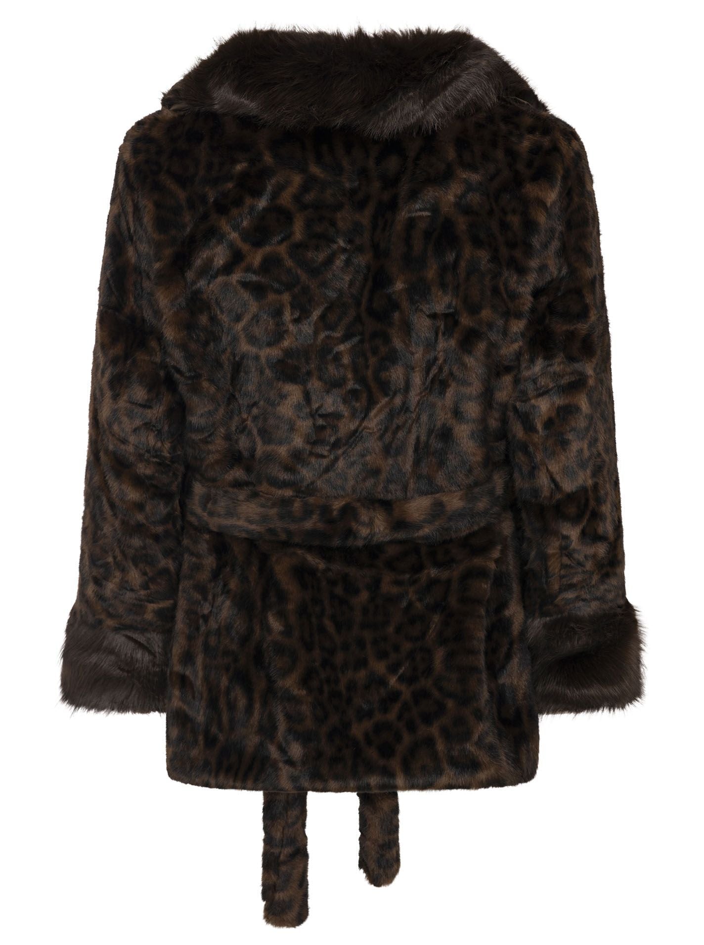 Zwillingsherz Stilvoll weiche Leo Jacke - Braun