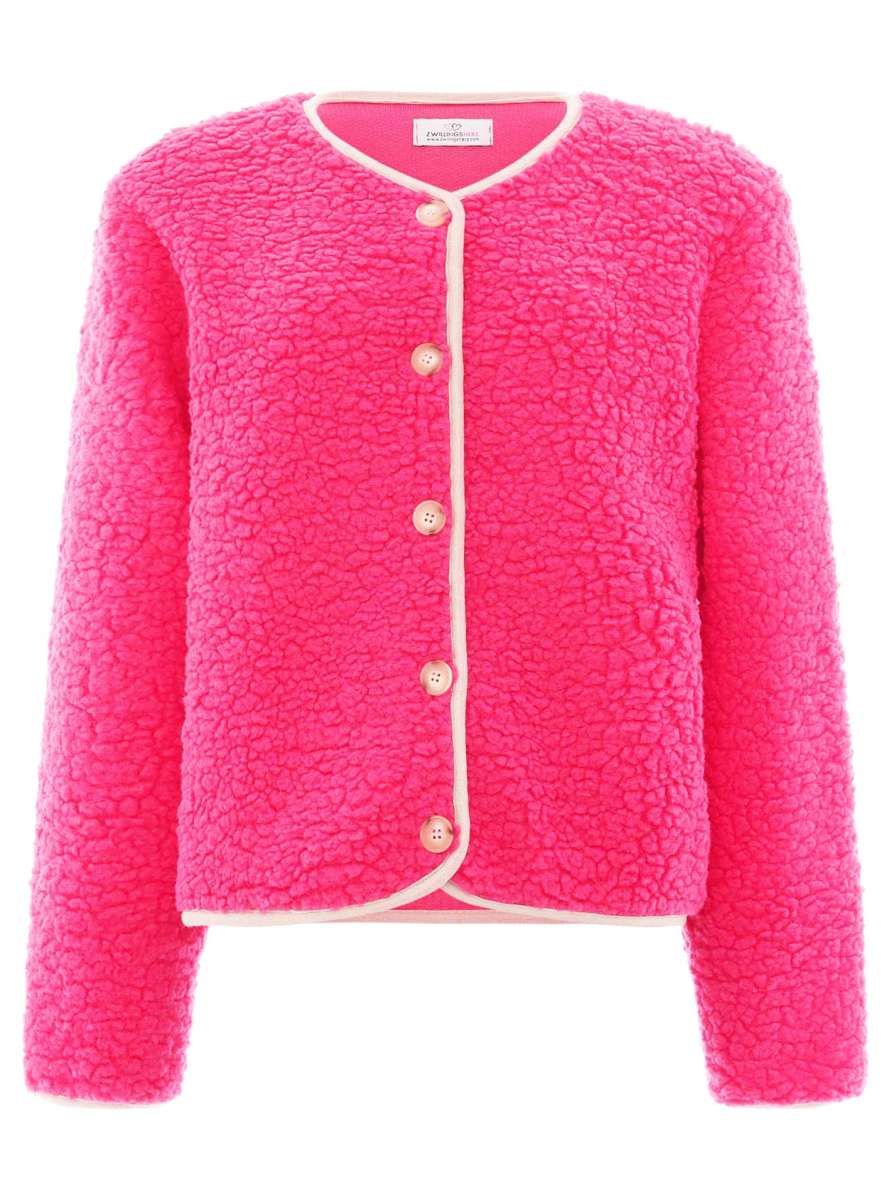 Zwillingsherz Teddy Jacke - Pink