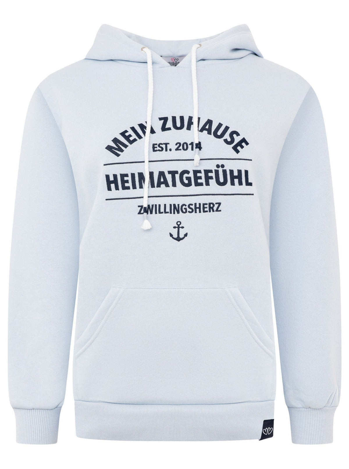 Zwillingsherz - Hoodie Heimatgefühl - Hellblau