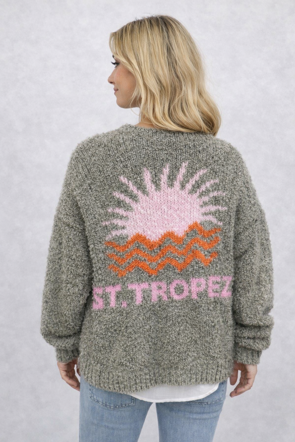 Cardigan "St Tropez" - Made in Italy - Khaki