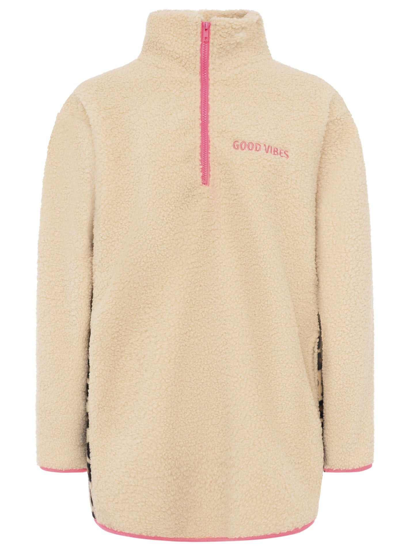 Zwillingsherz - Troyer "Good Vibes Leo" - Beige