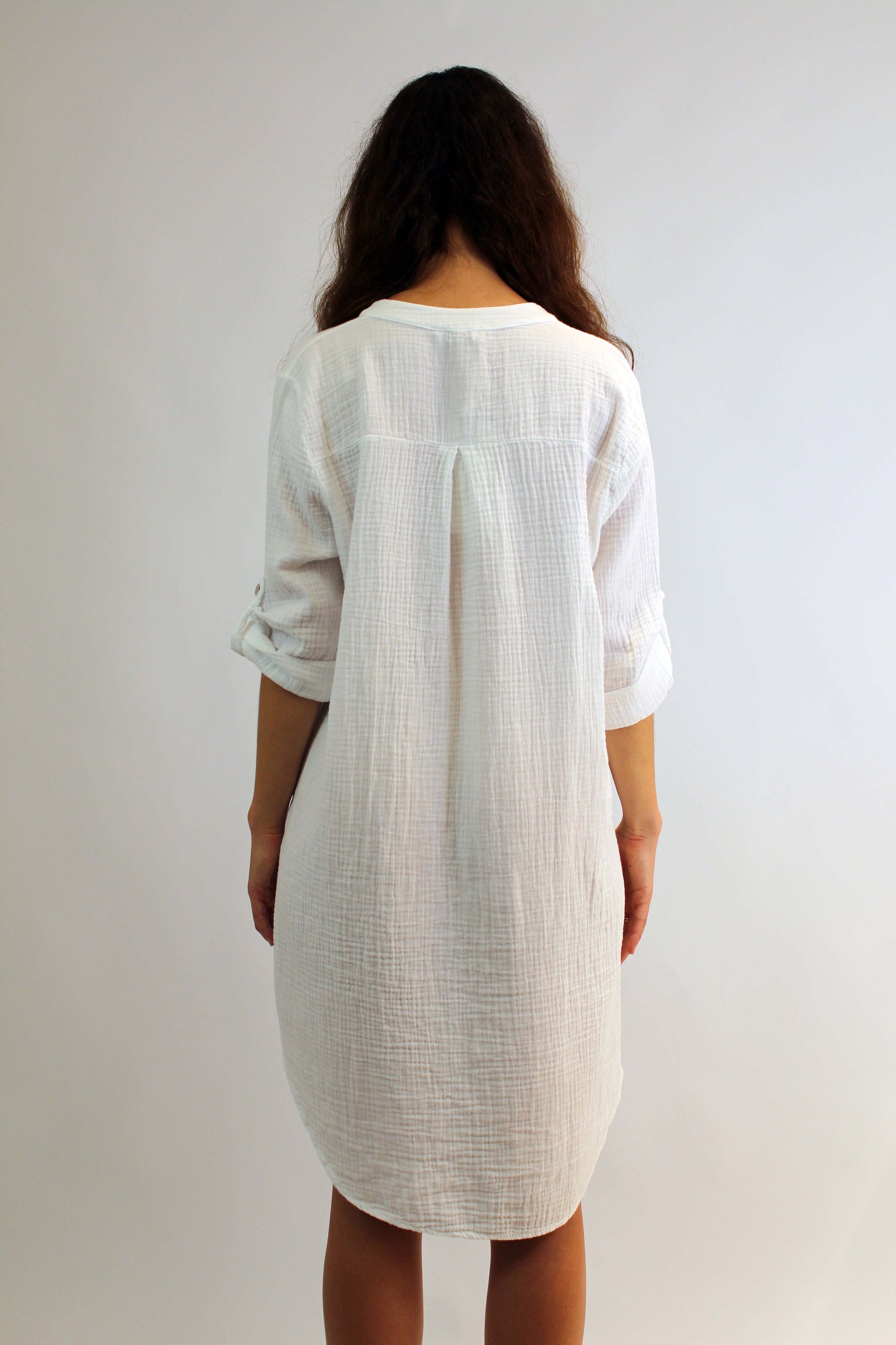 Zwillingsherz - Musselin Tunika/Kleid - Weiß