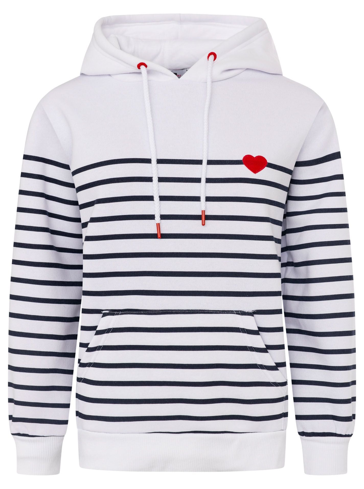 Zwillingsherz - Hoodie Streifen Herz - Marine