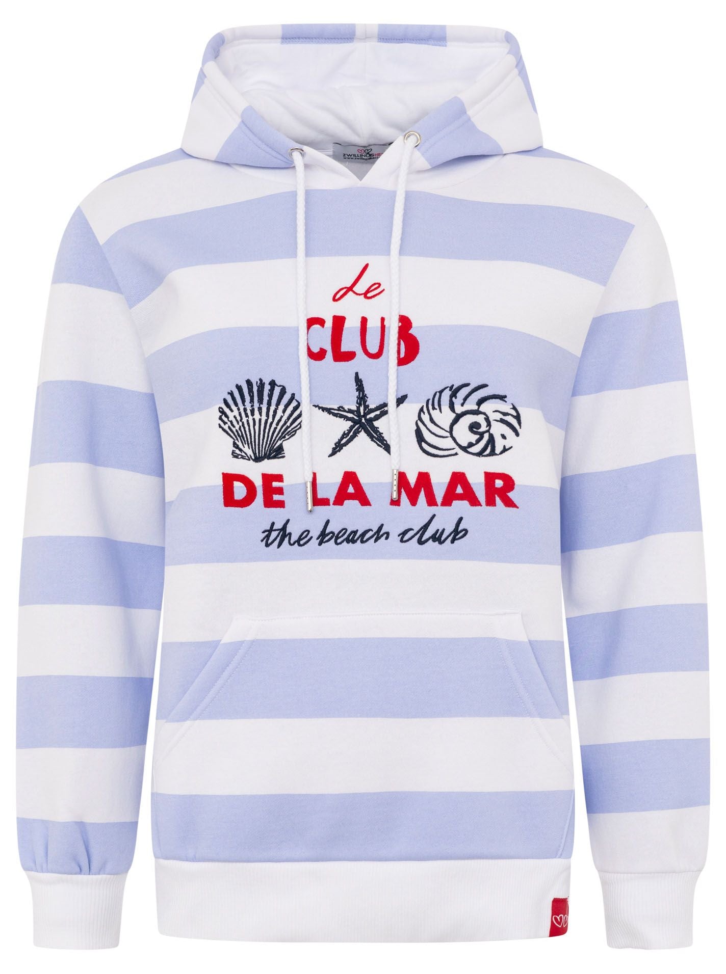 Zwillingsherz - Hoodie "Club de la mar" - Hellblau