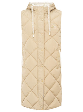 Zwillingsherz - Steppweste Love - Beige/Pink