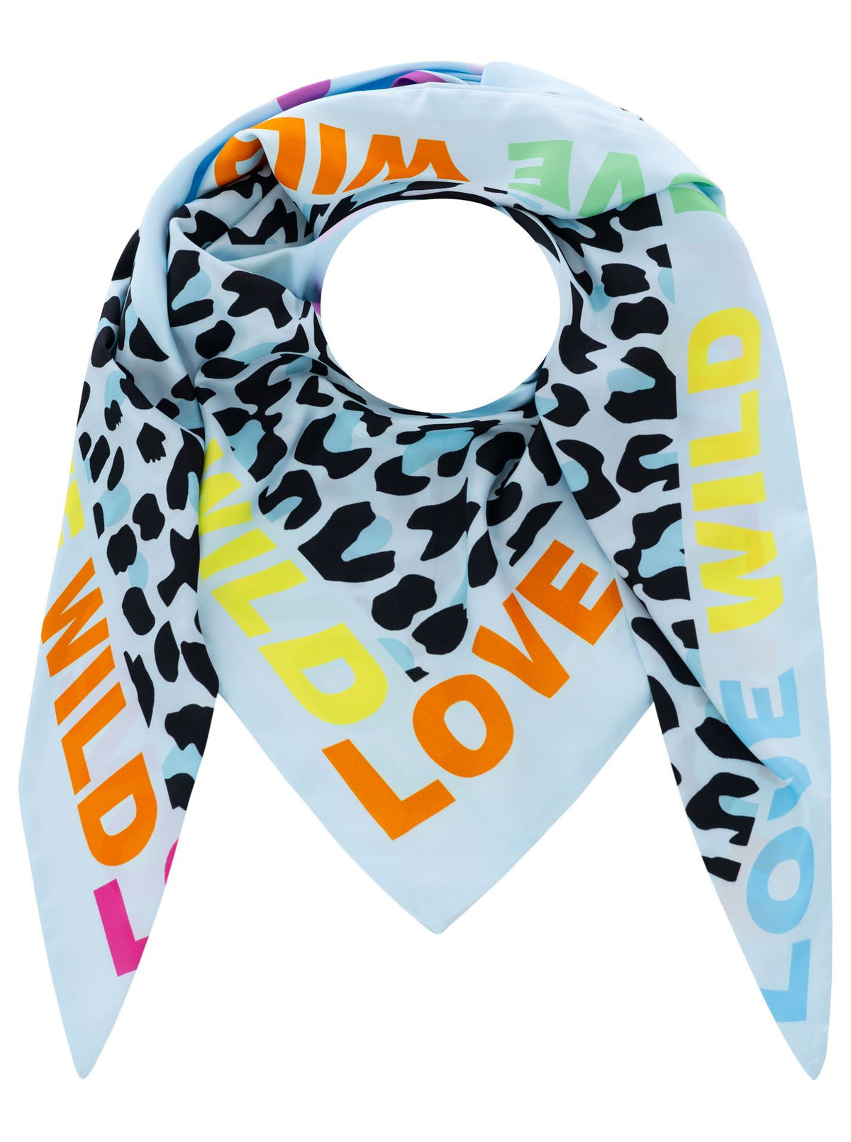 Zwillingsherz - Dreieckstuch "Wild Love" - Blau