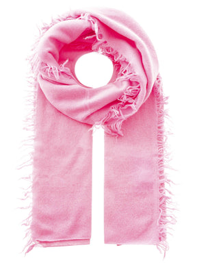 Zwillingsherz 100% Cashmere/Kaschmir Fransenschal - Rosa