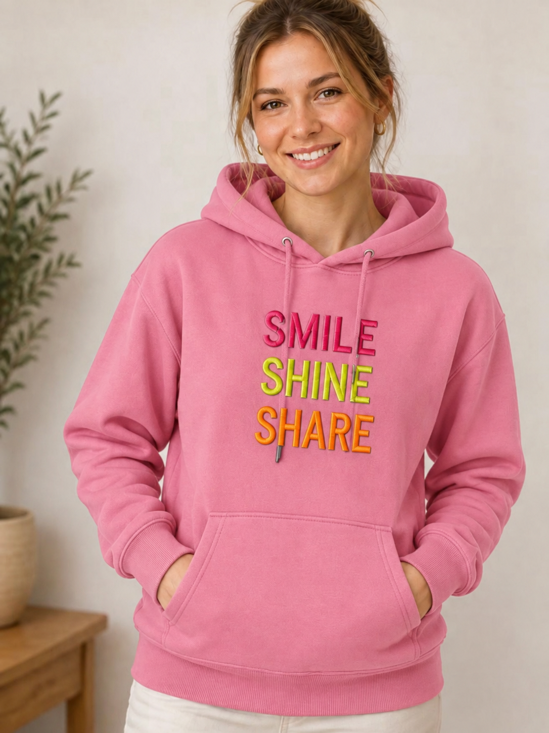 Flair Basic Moin Hoodie - Hellblau/Pink