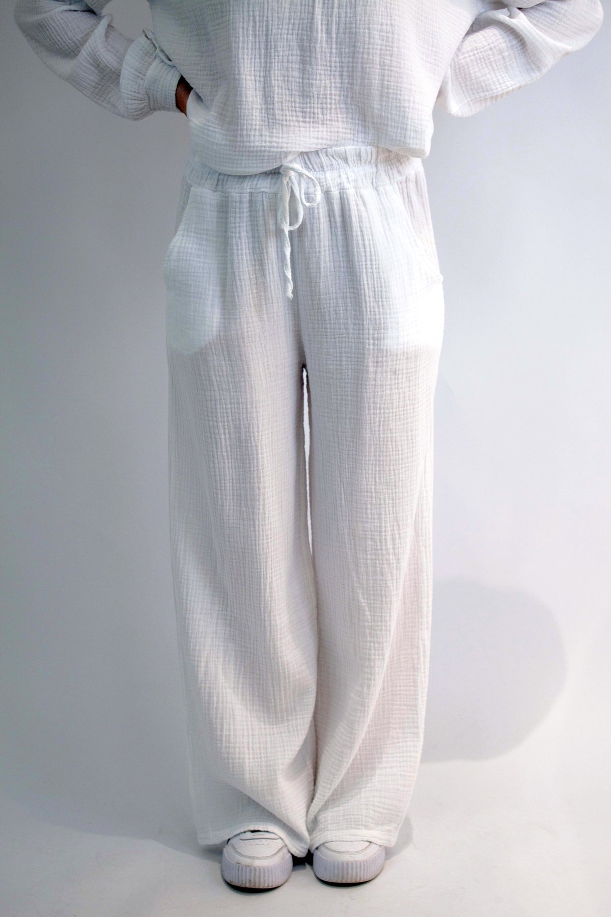 Musselin Hose - Weiß